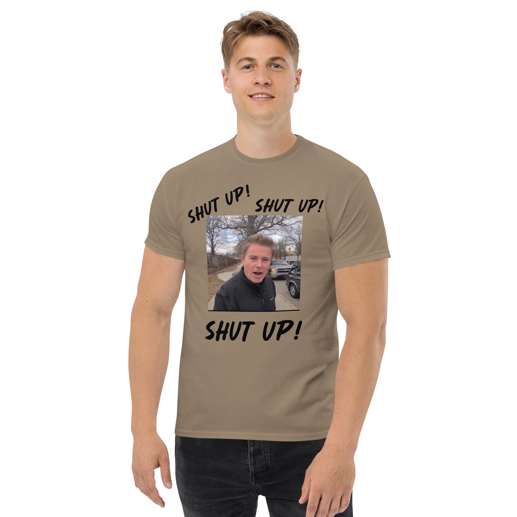 Stuntman "SHUT UP" Tee (Black Lettering)