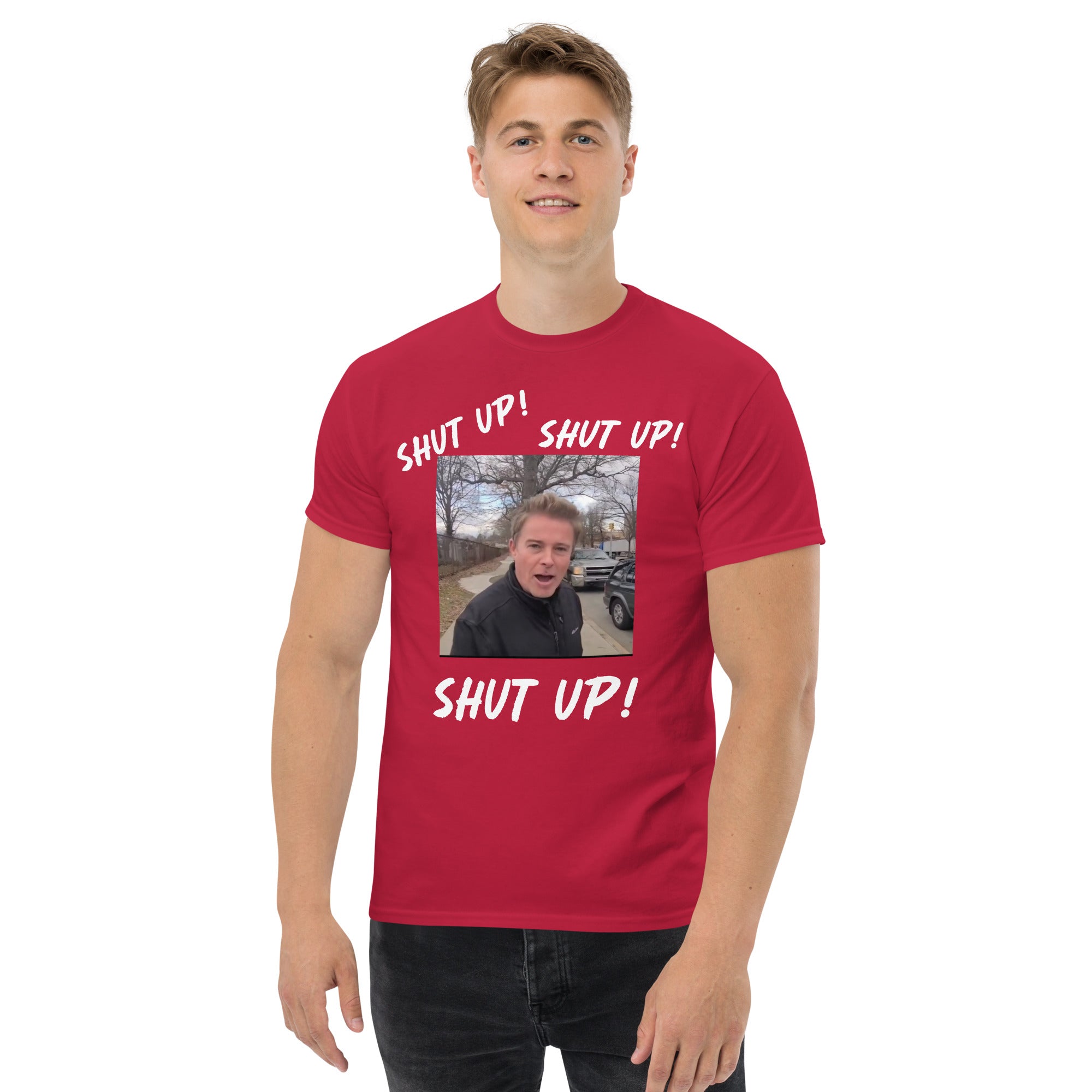 Stuntman "SHUT UP" Tee (White Lettering)