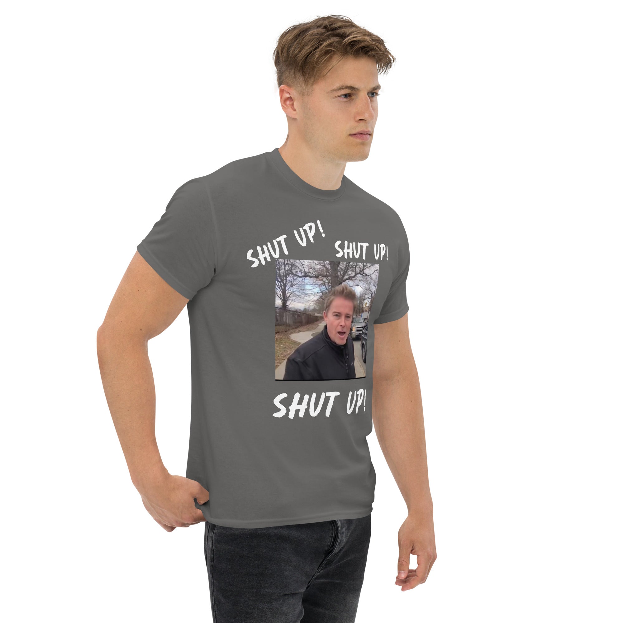 Stuntman "SHUT UP" Tee (White Lettering)