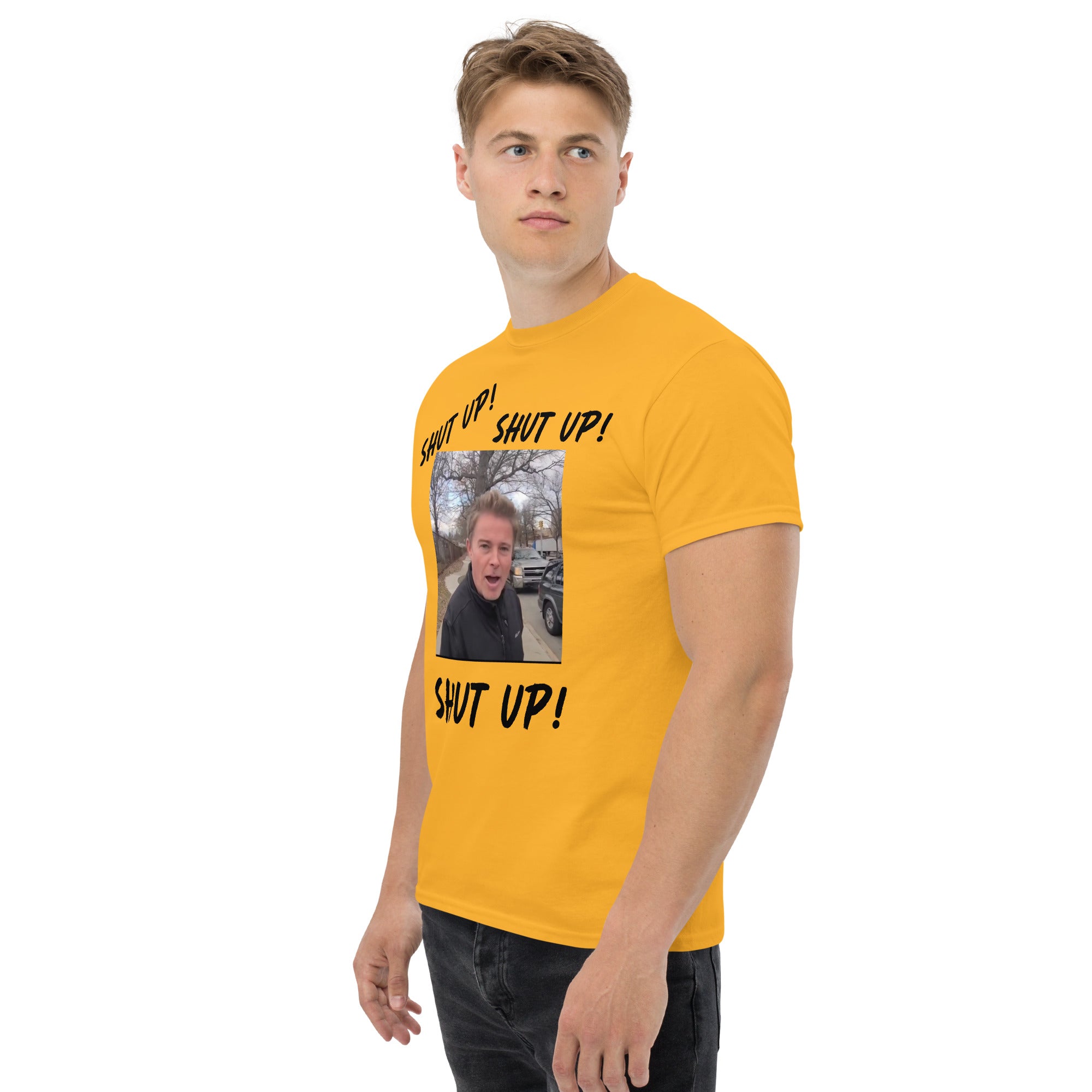 Stuntman "SHUT UP" Tee (Black Lettering)