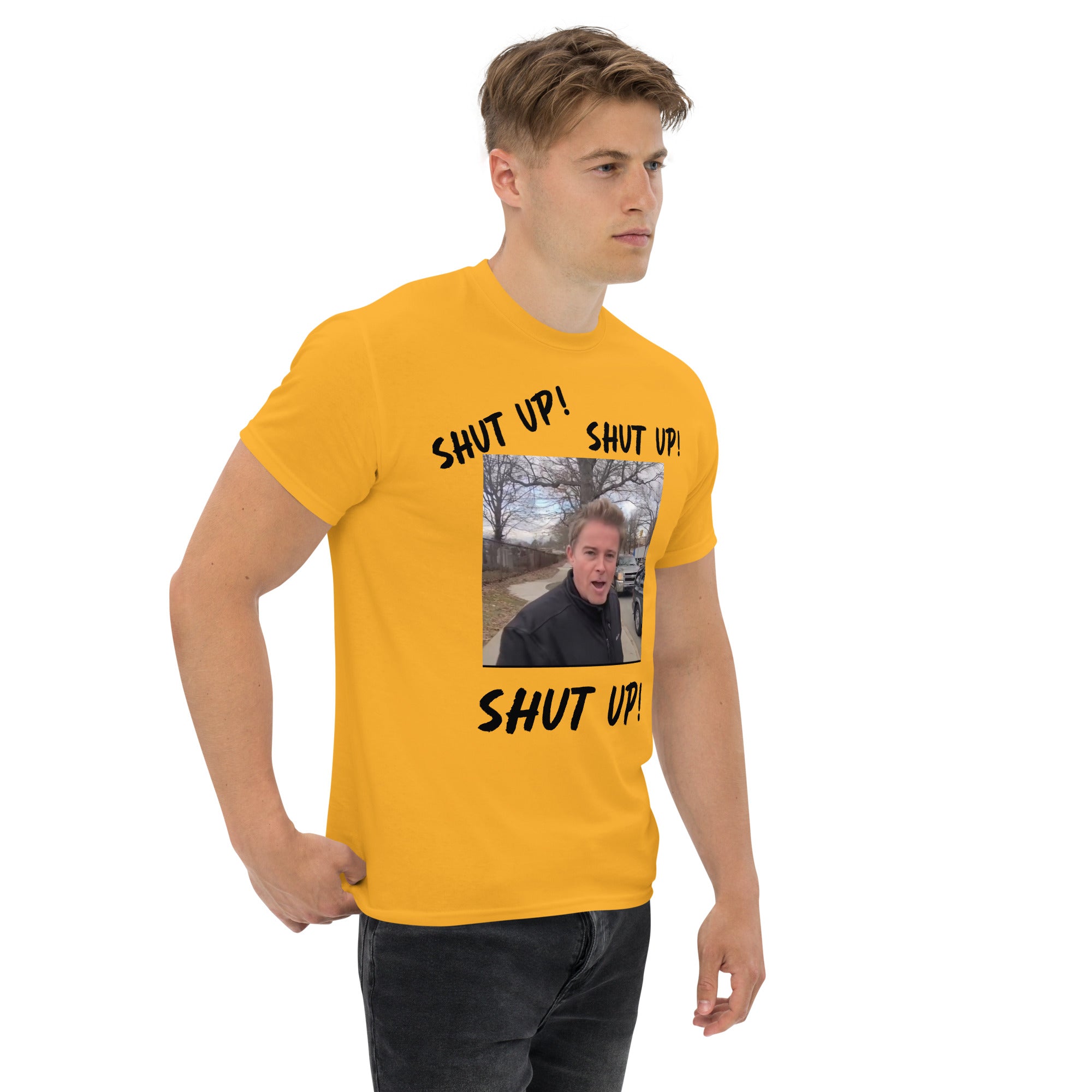 Stuntman "SHUT UP" Tee (Black Lettering)