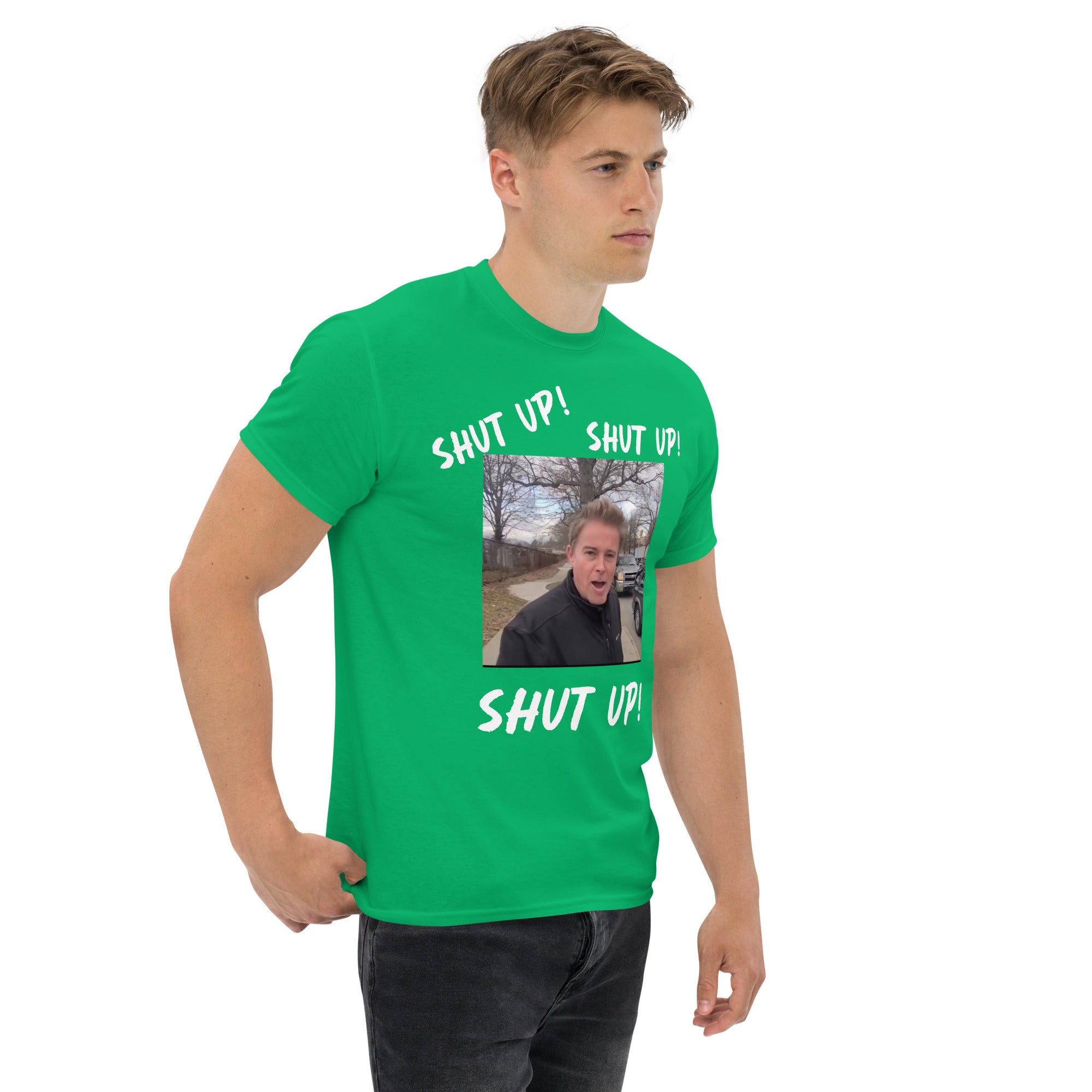 Stuntman "SHUT UP" Tee (White Lettering)