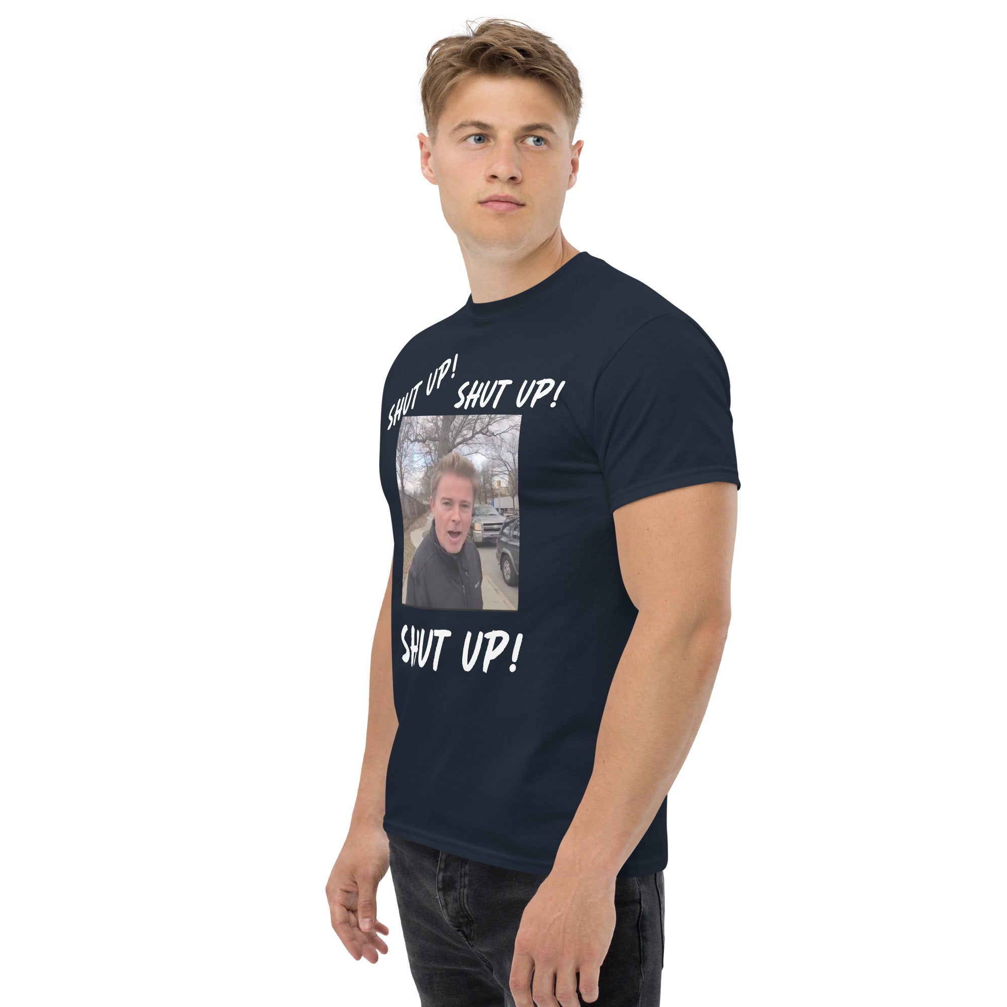 Stuntman "SHUT UP" Tee (White Lettering)