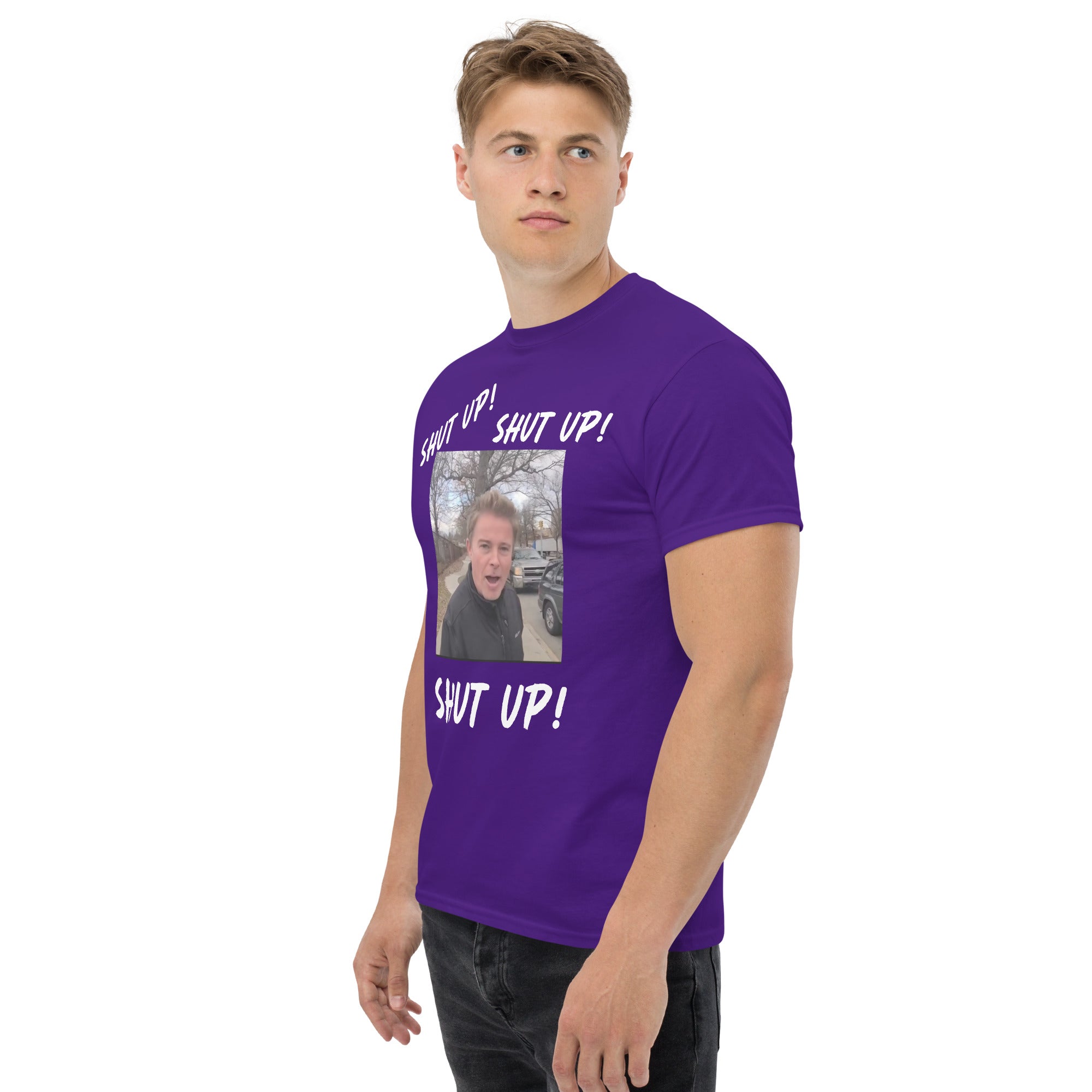 Stuntman "SHUT UP" Tee (White Lettering)