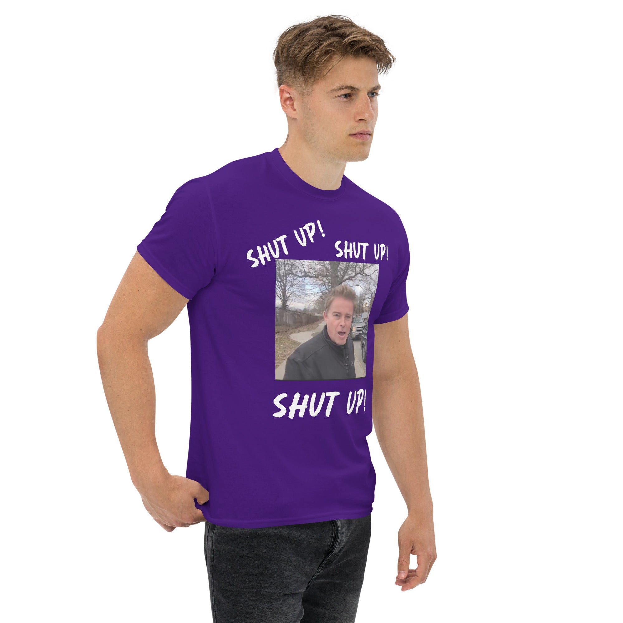 Stuntman "SHUT UP" Tee (White Lettering)