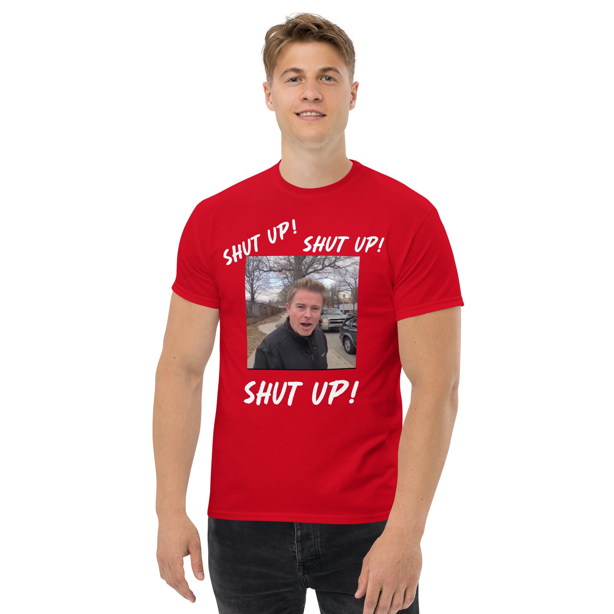 Stuntman "SHUT UP" Tee (White Lettering)