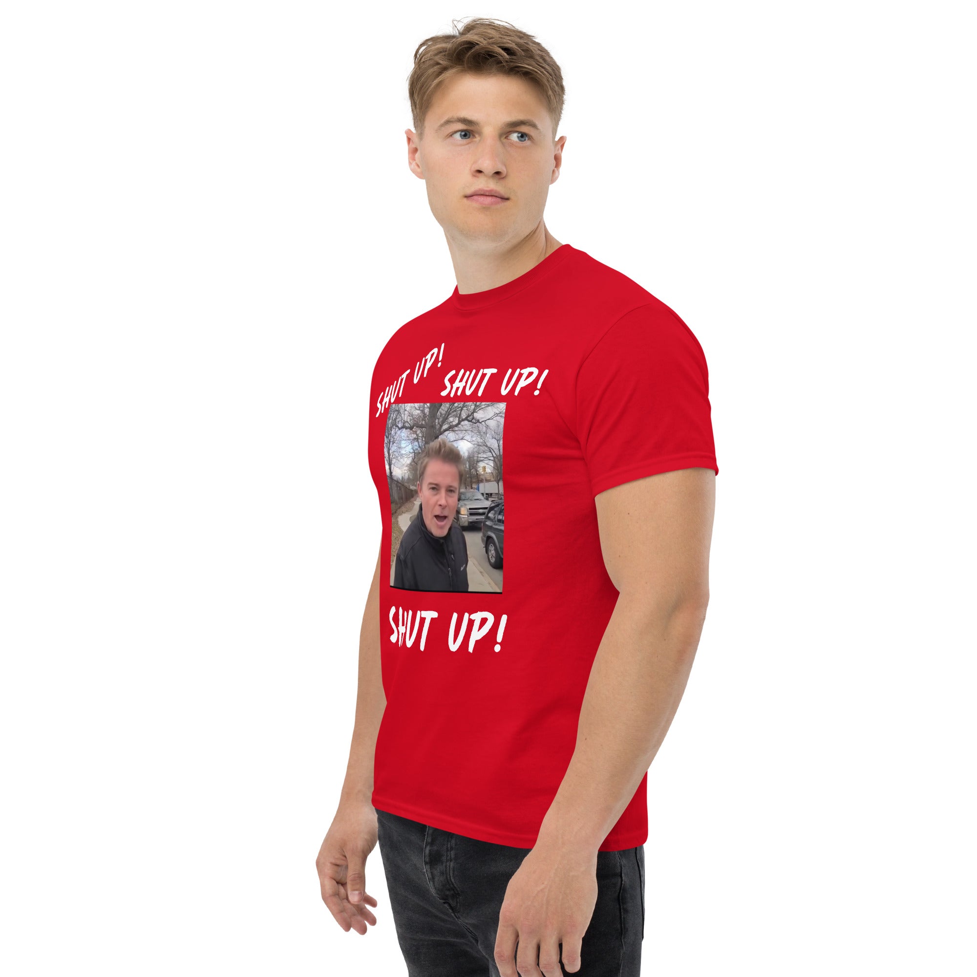 Stuntman "SHUT UP" Tee (White Lettering)