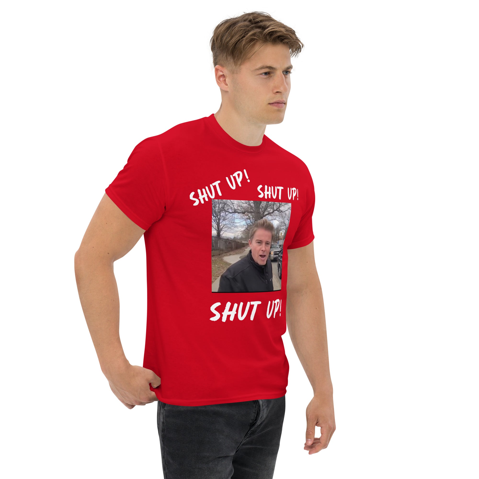 Stuntman "SHUT UP" Tee (White Lettering)