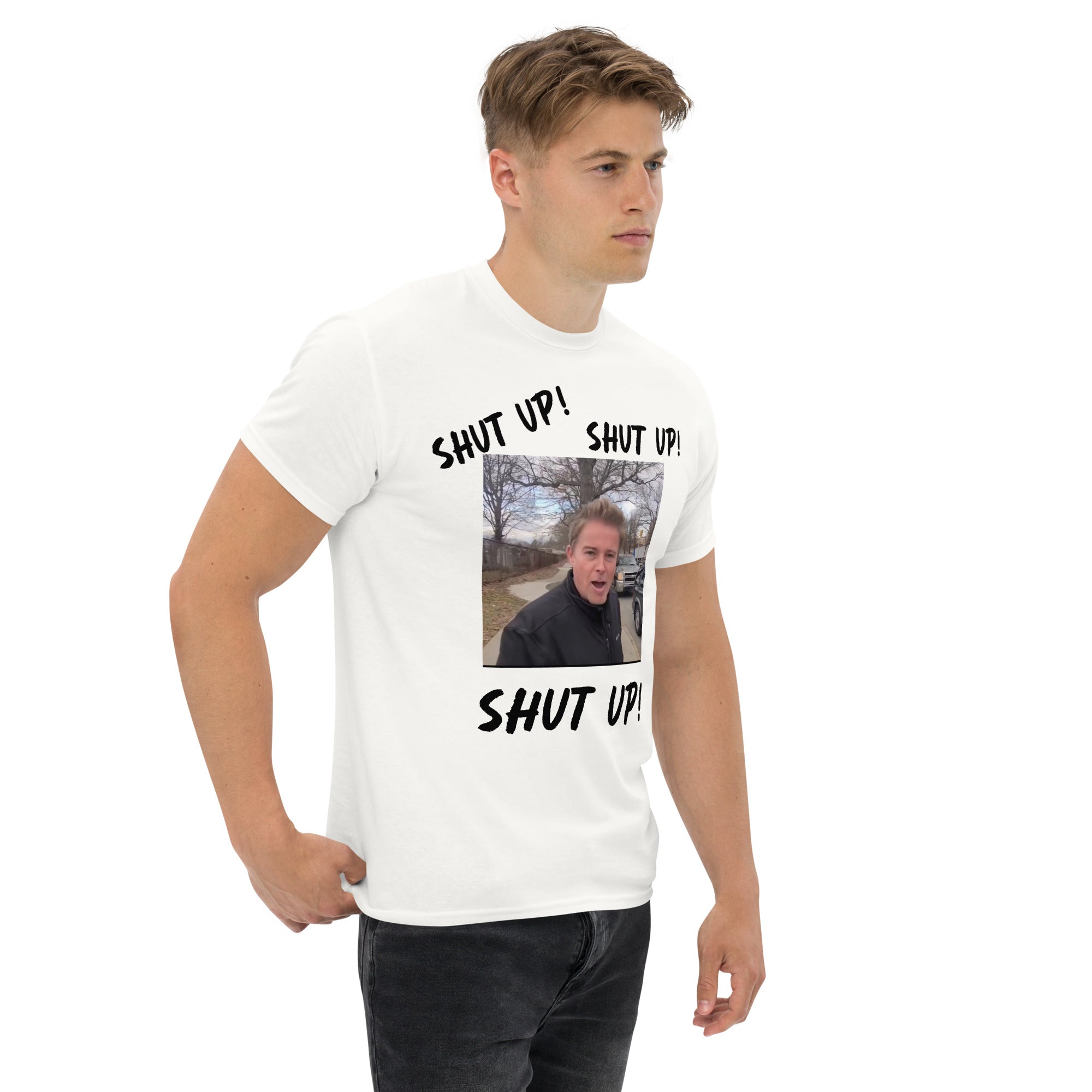 Stuntman "SHUT UP" Tee (Black Lettering)